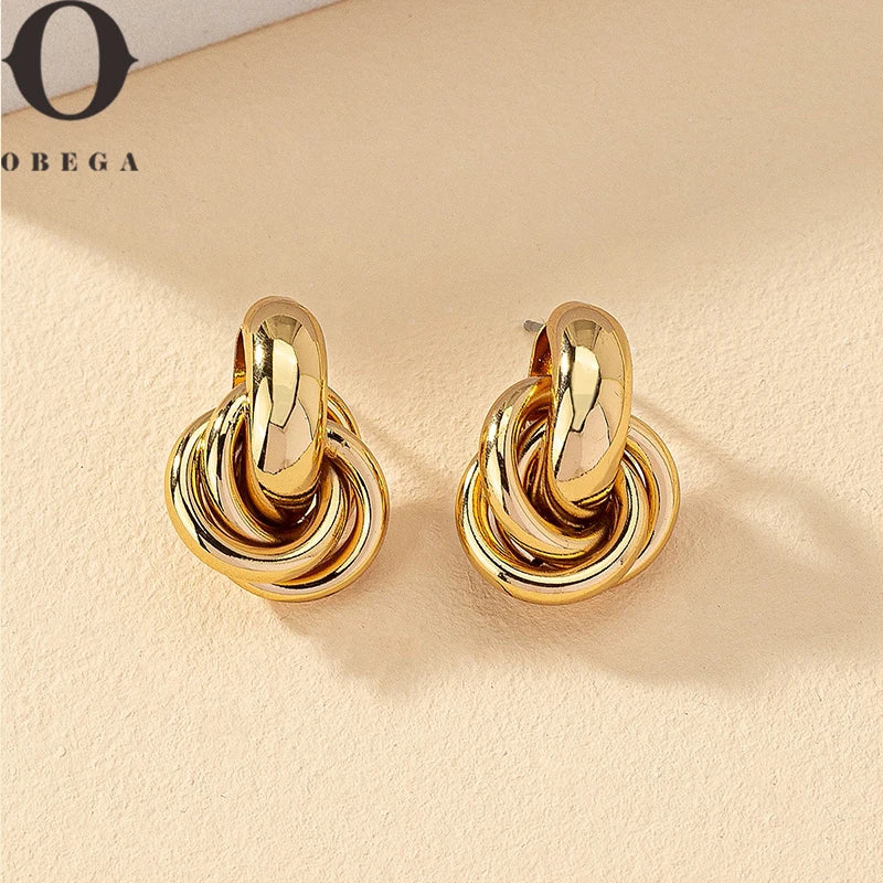 Shiny Plating Trendy Earring Stud